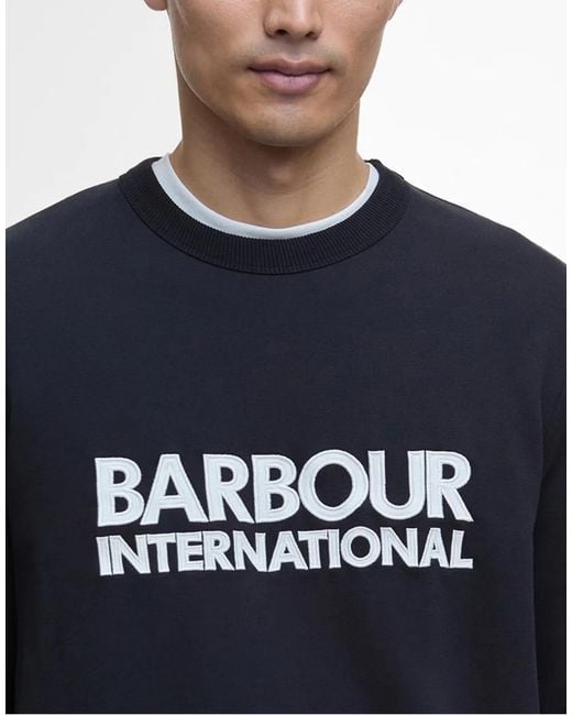 Barbour Blue Jason Logo Technique Crew Sweatshirt for men
