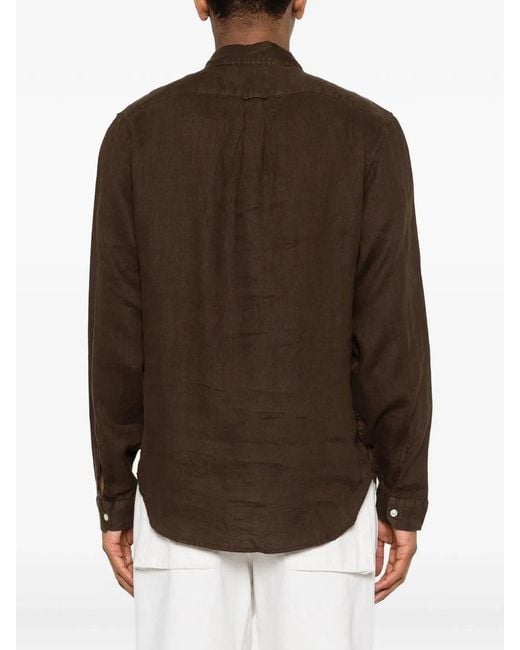 Woolrich Brown Linen Shirt for men