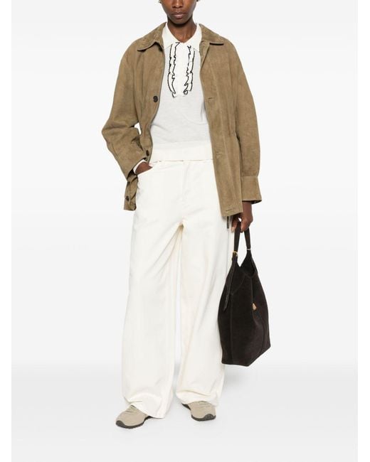 Forte_forte White Wool Polo Shirt