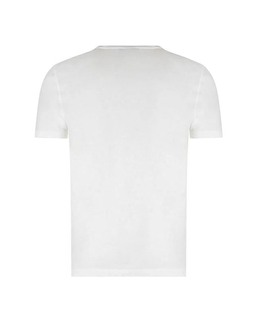 Slowear White Cotton Crew-Neck T-Shirt for men