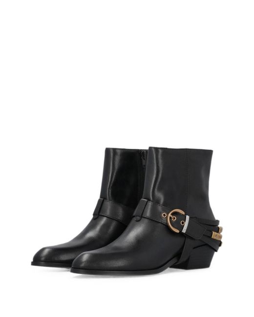 Pinko Black Leather Rubber Shoes