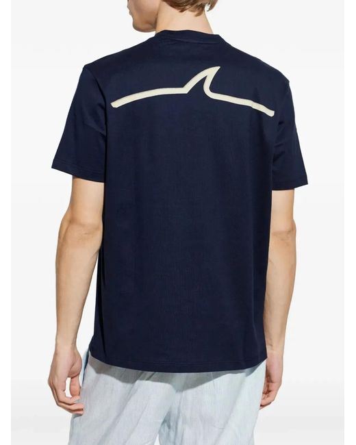 Paul & Shark Blue Paul & Shark Logo T-Shirt for men
