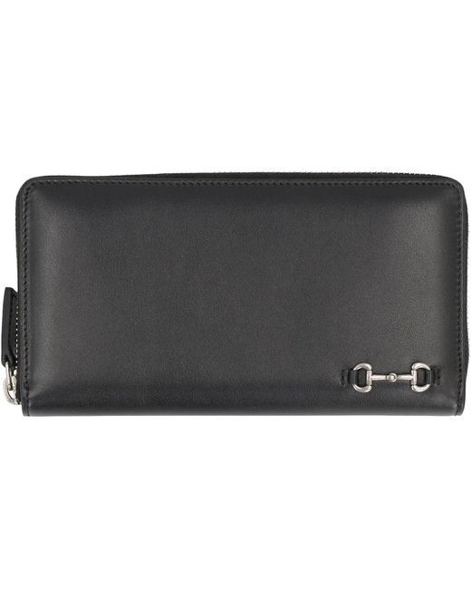 Gucci Gray Wallet With Zipper And Clip for men