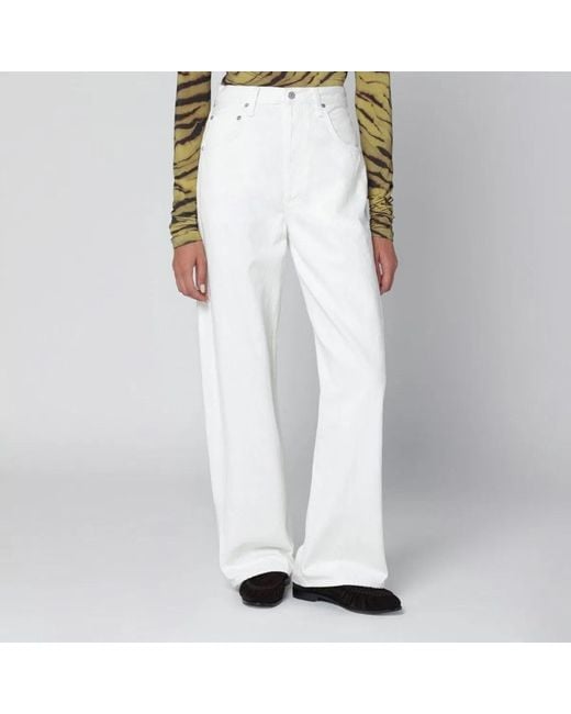 Citizens of Humanity White Pashmina Ayla Baggy Jeans