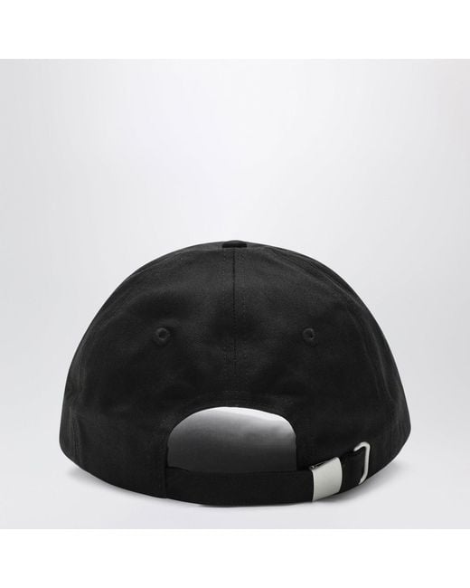 Anine Bing Black Jeremy Cotton Baseball Cap