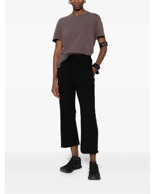 Thom Krom Black Track Wide Leg Trousers