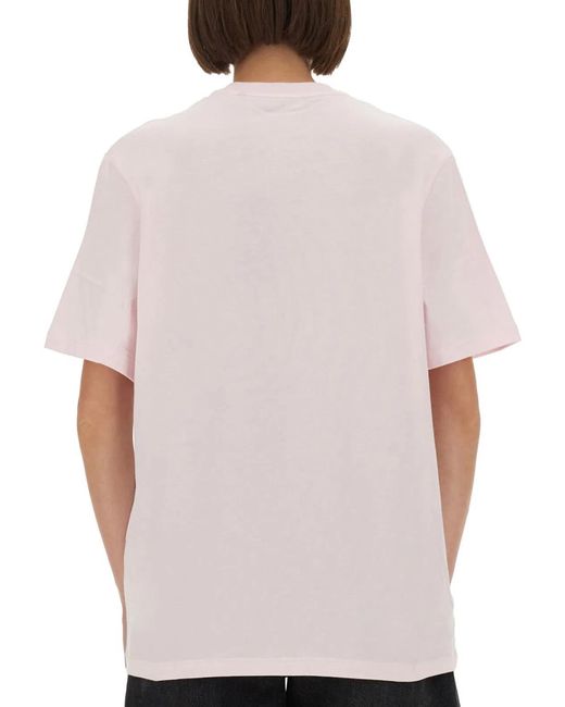 ROTATE BIRGER CHRISTENSEN Pink Rotate Birger Christensen Jersey T-Shirt