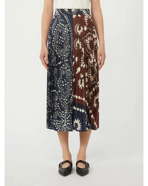 Weekend by Maxmara Black Milord Pleated Skirt Stained