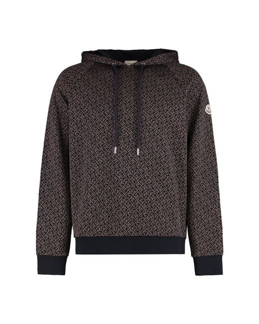 Moncler Black Knitted Hoodie for men