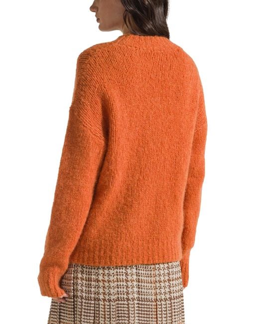 SEVENTY VENEZIA Orange Wool And Alpaca Crewneck Sweater