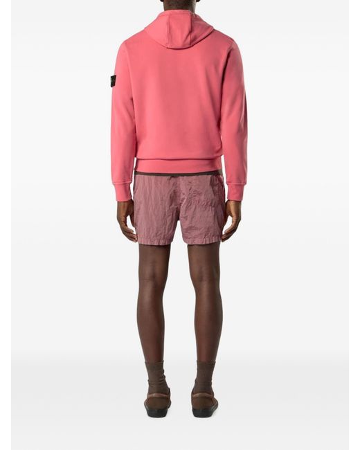 Stone Island Pink Hoodie Sweater for men