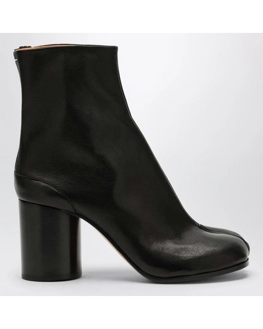 Maison Margiela Black Leather Tabi Ankle Boots