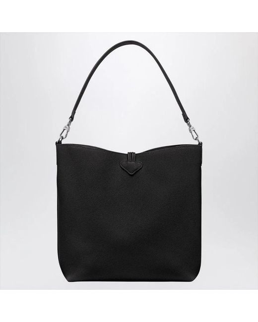 Longchamp Black Borsa Hobo M Le Roseau