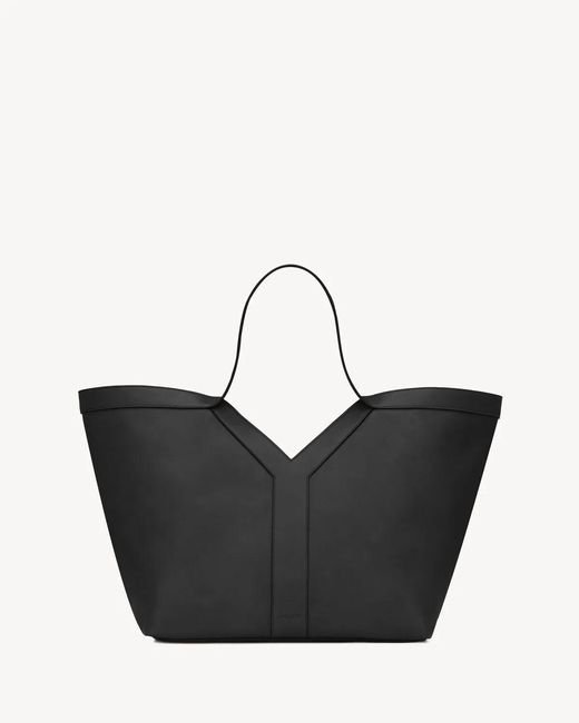 Saint Laurent Black Leather Y Shopping Bag
