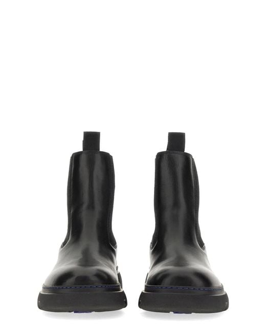 Burberry Black Leather Boot for men
