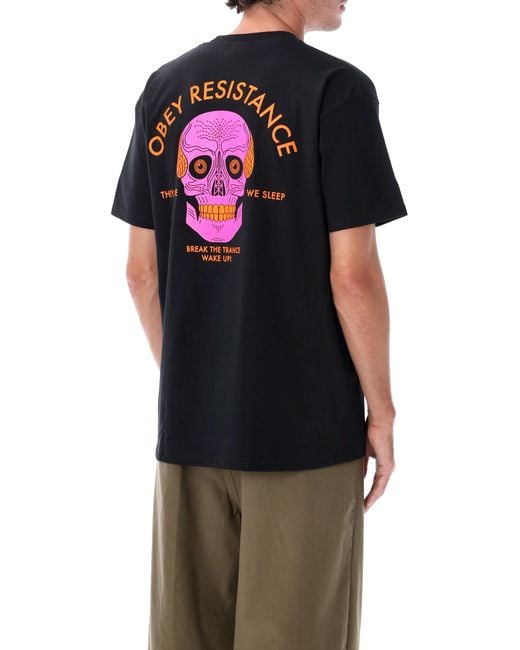Obey Black Skull Tee for men