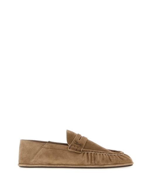 Saint Laurent Brown Cappuccino Suede Le Loafer Loafers for men