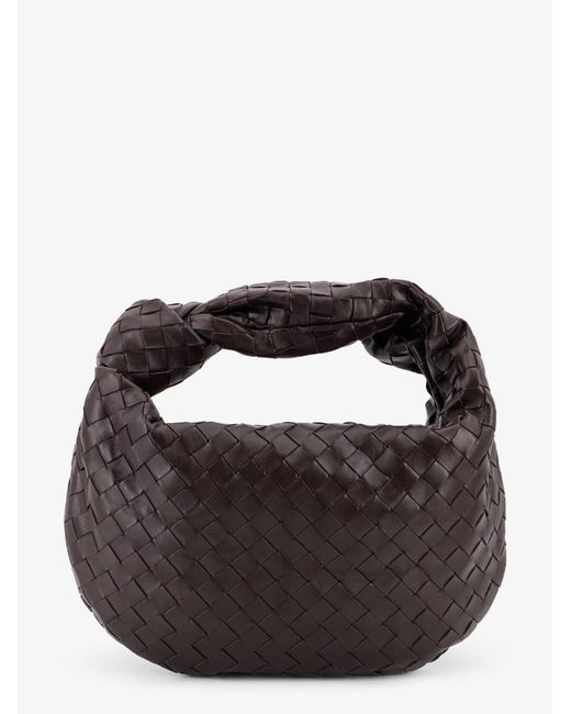 Bottega Veneta Black Jodie Small Leather Handbag With Intrecciato Motif