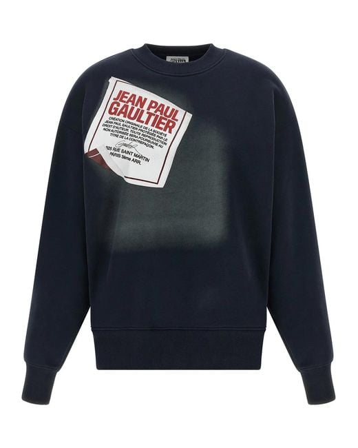 Jean Paul Gaultier Blue 'The Gaultier Label' Sweatshirt