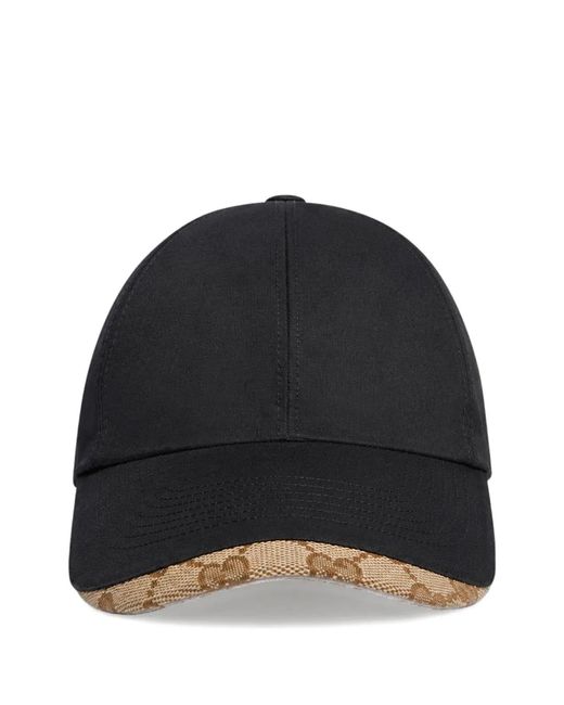 Gucci Black Cotton Canvas Cap for men