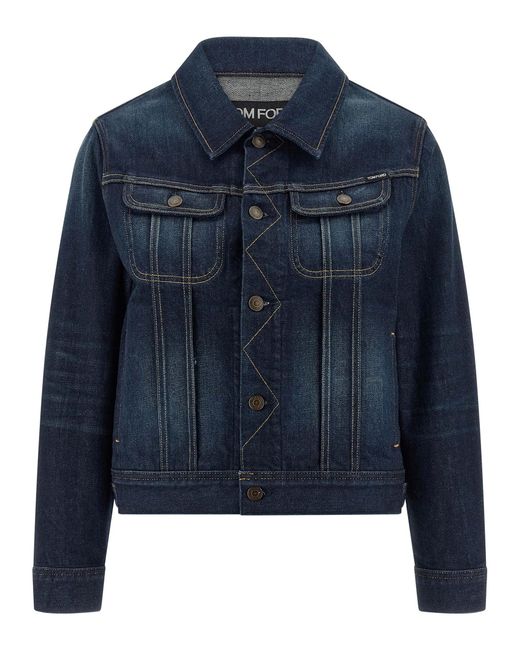 Tom Ford Blue Japanese Denim Jacket