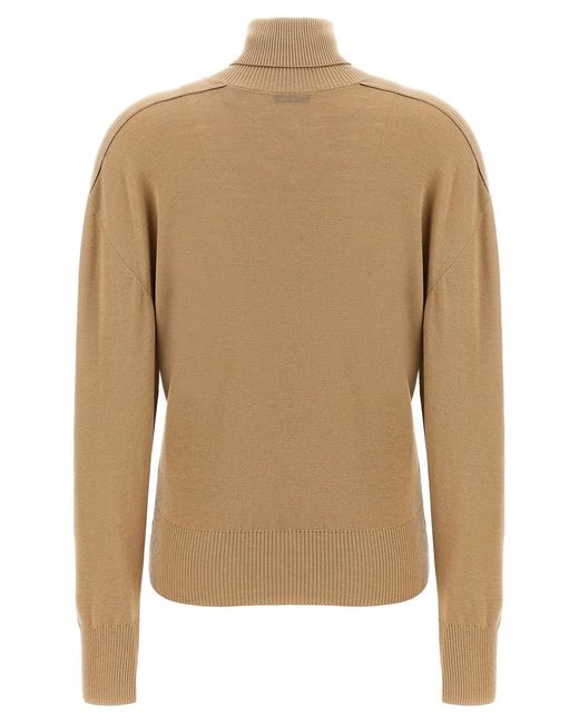 Burberry Natural Turtle-Neck Sweater