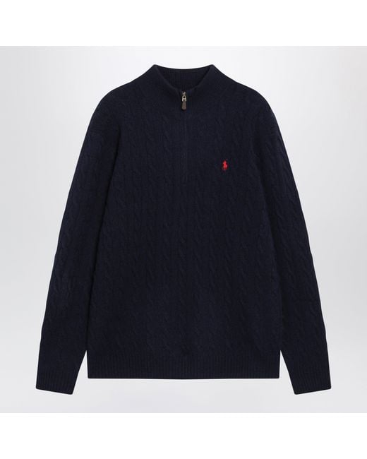 Polo Ralph Lauren Blue Hunter Wool And Cashmere Sweater for men