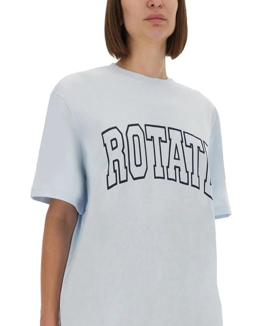 ROTATE BIRGER CHRISTENSEN Gray Organic Cotton T-Shirts