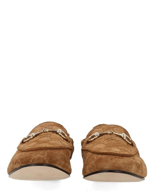 Gucci Brown Gg Loafer With Clamp
