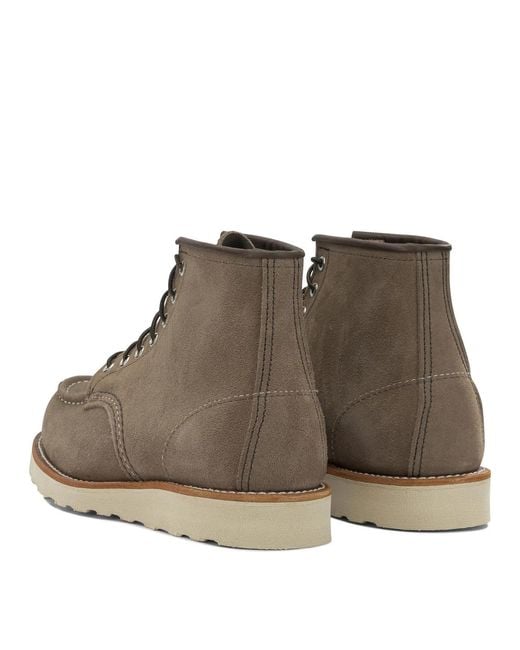 Red Wing Brown Shoes "Classic Moc Toe" Lace-Up Boots for men