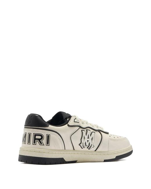 Amiri White Logo-Patch Panelled Sneakers for men