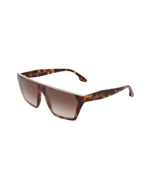 Victoria Beckham Brown Vb683S Logo Sunglasses