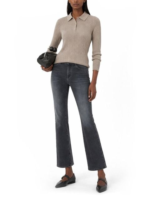 Max Mara Gray Cashmere Polo Shirt
