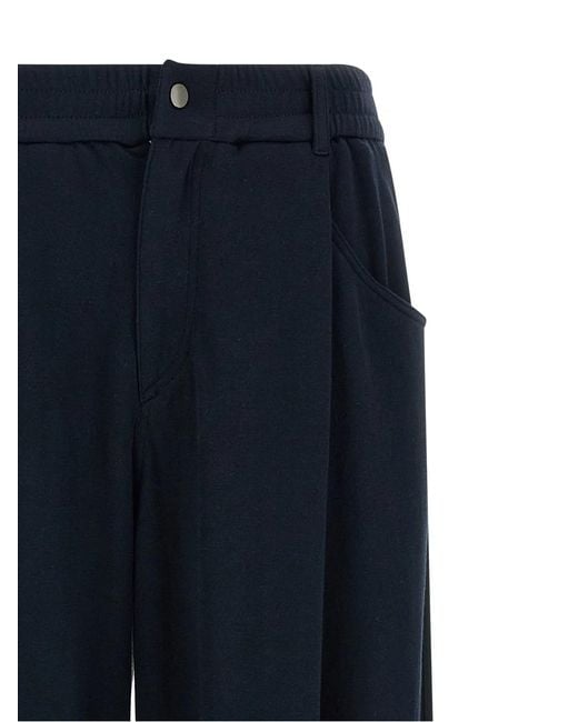 Brunello Cucinelli Blue Cotton Silk Pants