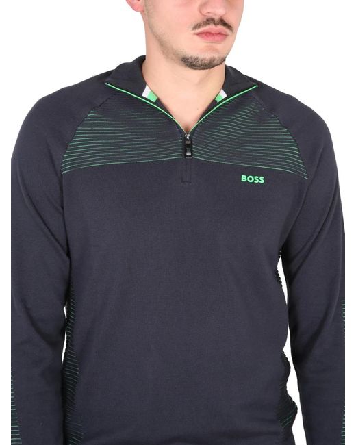 Boss Blue Turtleneck Jersey for men