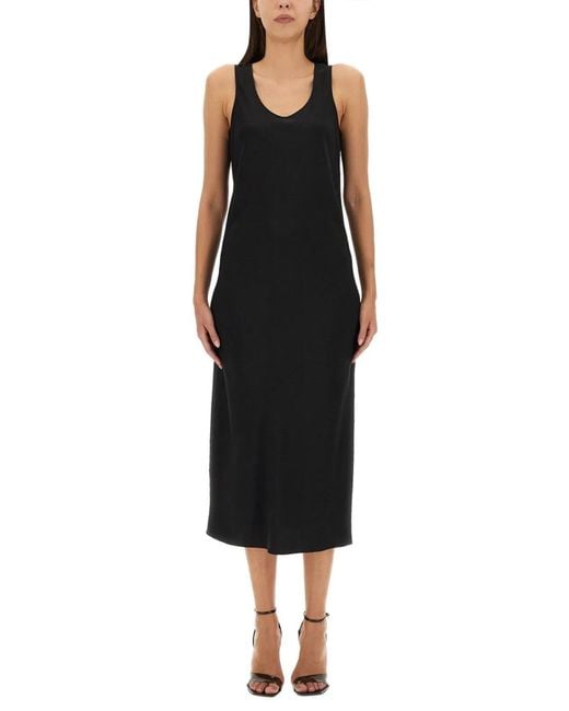 Sportmax Black Silk Dress