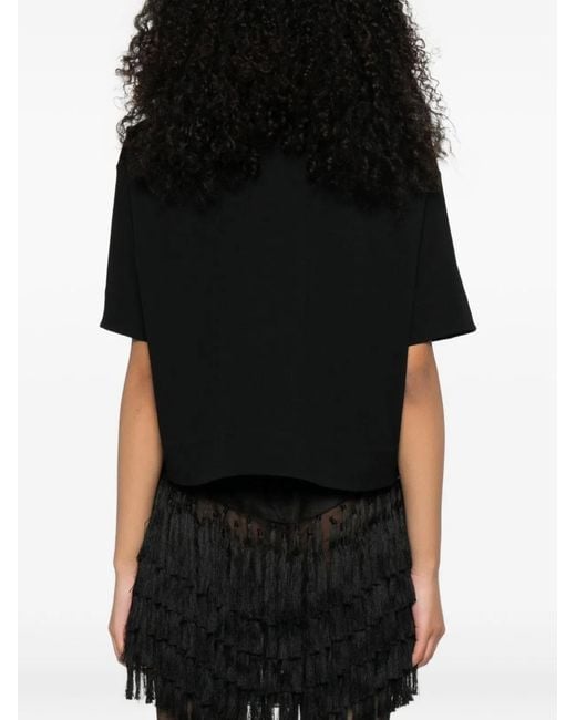 Jil Sander Black Viscose T-Shirt