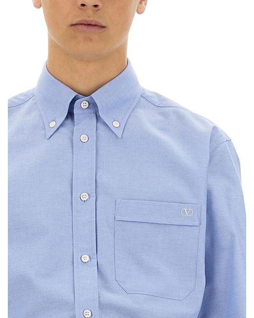 Valentino Blue Vlogo Signature Shirt for men