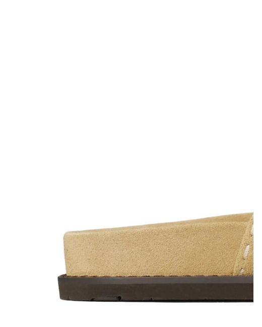 Tory Burch Metallic Button Strap Slide Sandals