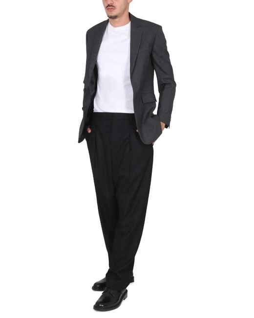 Aspesi Gray Single-Breasted Virgin Wool Jacket for men