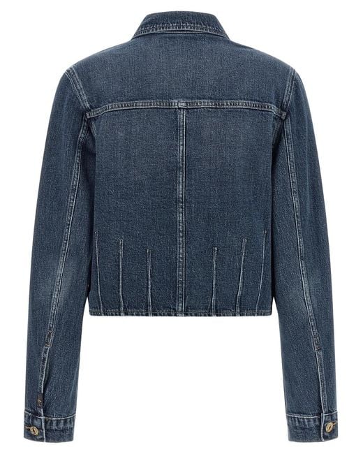 7 For All Mankind Blue 'Darted Shrunken' Jacket