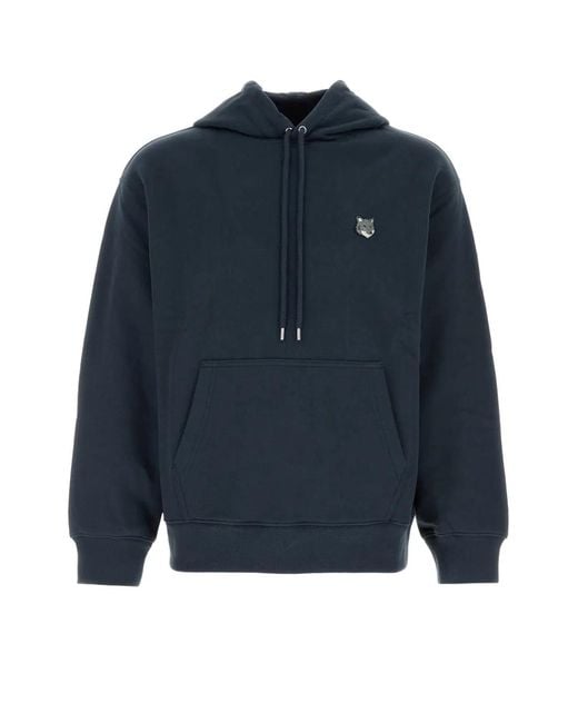 Maison Kitsuné Blue Maison Kitsuné Dark Cotton Sweatshirt for men