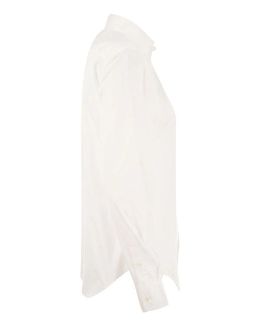 Polo Ralph Lauren White Long-Sleeved Cotton Shirt