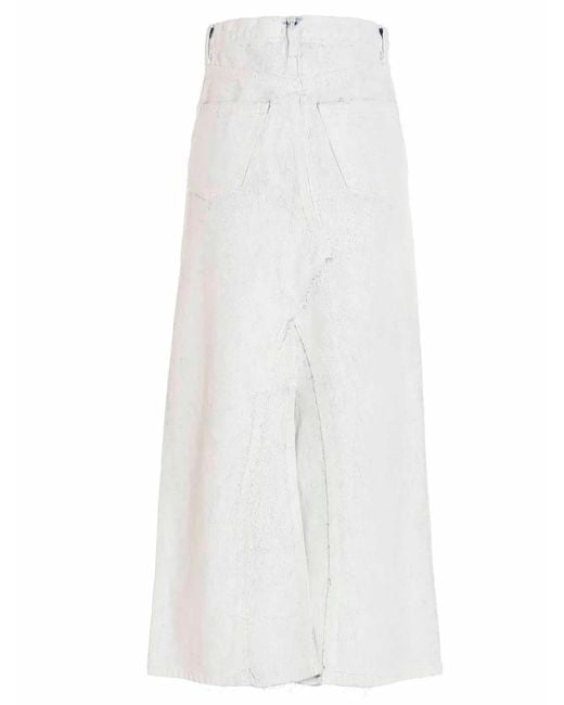 Maison Margiela White 'Bianchetto' Skirt