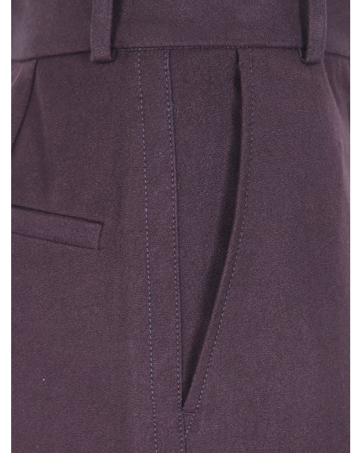 Joseph Purple "Yukio" Gabardine Stretch Trousers