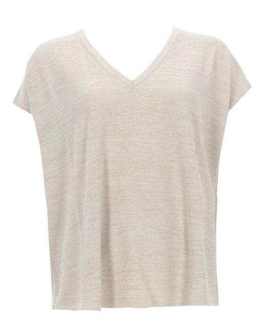 Fabiana Filippi White Vneck Top