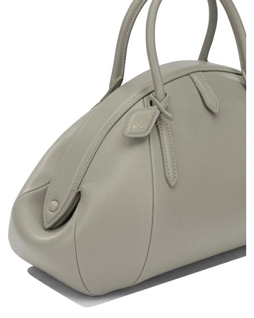 Alaïa Gray Alaia "Purse Top Handle" Medium Handbag