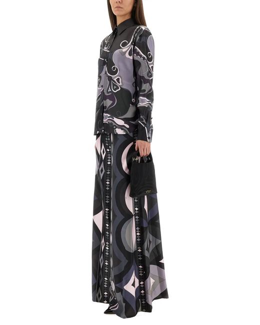 Emilio Pucci Black Pants With Necklace Print