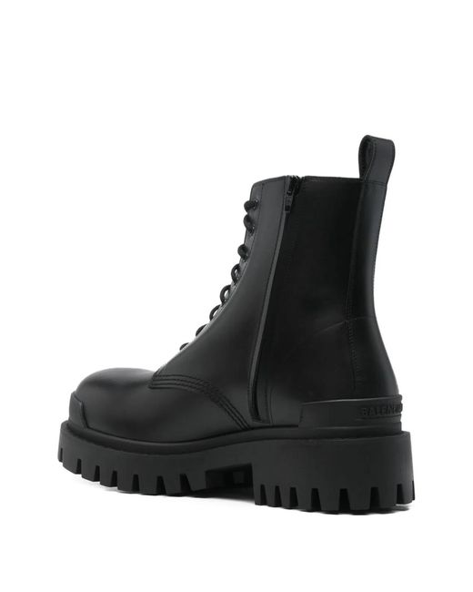 Balenciaga Black Strike Zip Booties for men