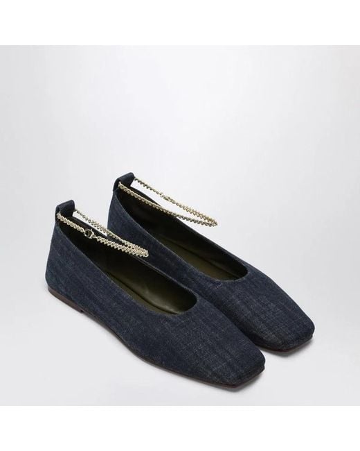 MARIA LUCA Blue Denim Augusta Ballerina